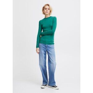 NWT ICHI PHILUCA Emerald Green Basic Longsleeve